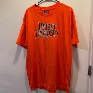 Harley Davidson 2002-2003 Orlando Florida vintage orange T-shirt men’s size XL